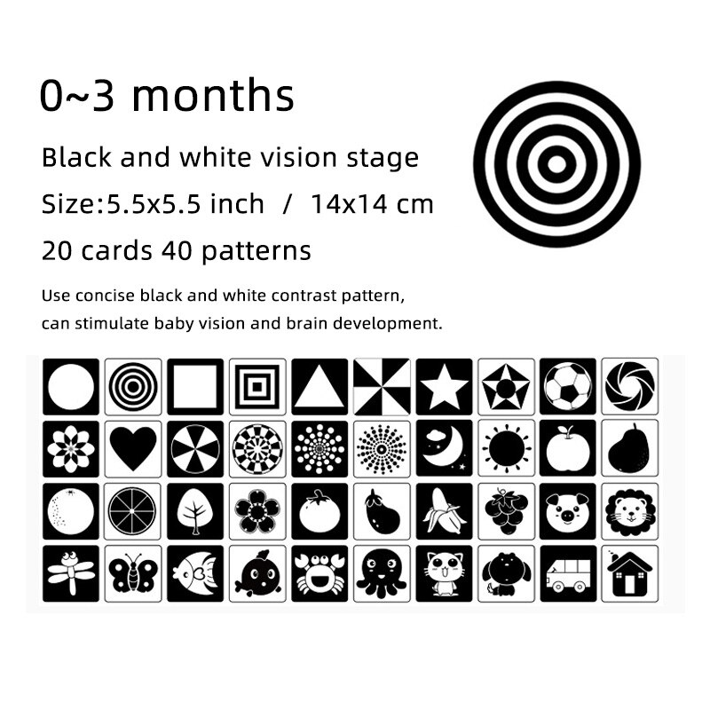 Black and White Baby Cards Flashcard